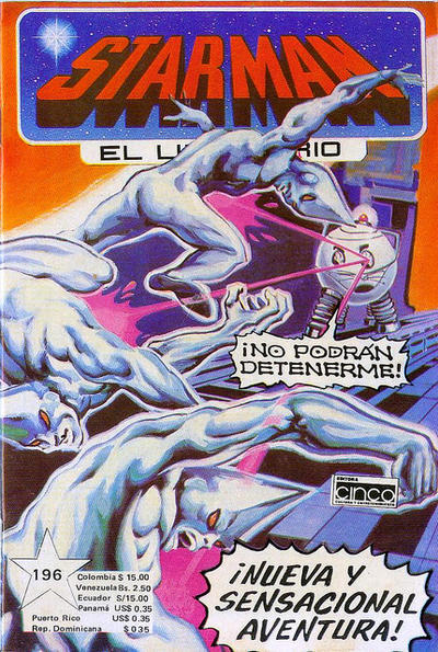 Cover for Starman El Libertario (Editora Cinco, 1970 ? series) #196