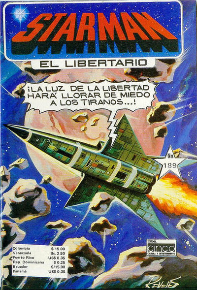 Cover for Starman El Libertario (Editora Cinco, 1970 ? series) #189