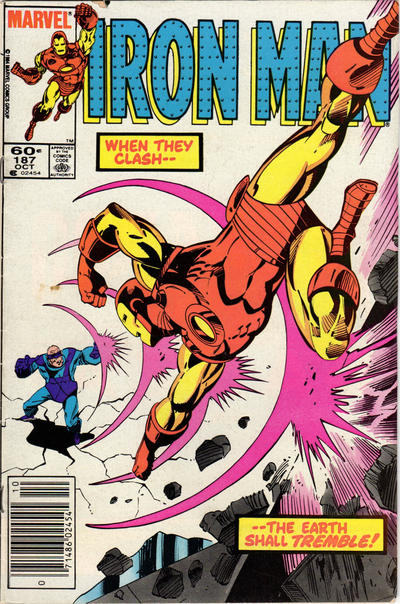 Cover for Iron Man (Marvel, 1968 series) #187 [Newsstand]
