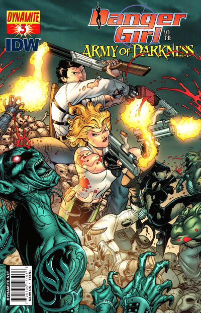 Cover for Danger Girl and the Army of Darkness (Dynamite Entertainment, 2011 series) #3 [Nick Bradshaw Cover]