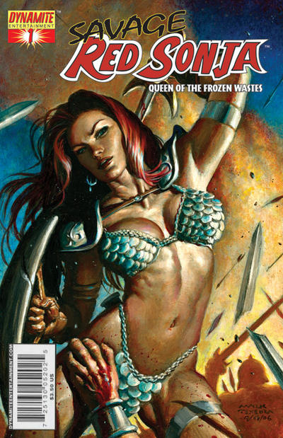 Cover for Savage Red Sonja: Queen of the Frozen Wastes (Dynamite Entertainment, 2006 series) #1 [Cover B - Mark Texeira]