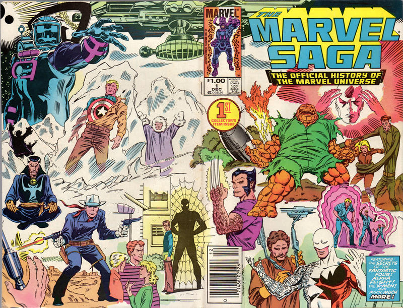 Cover for The Marvel Saga the Official History of the Marvel Universe (Marvel, 1985 series) #1 [Newsstand]