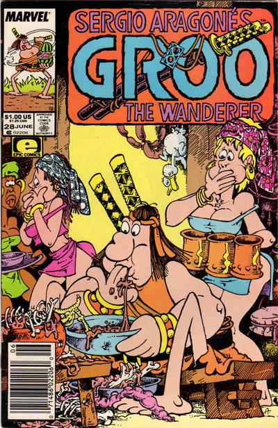 Cover for Sergio Aragonés Groo the Wanderer (Marvel, 1985 series) #28 [Newsstand]