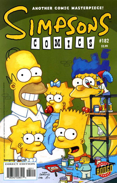 Cover for Simpsons Comics (Bongo, 1993 series) #182