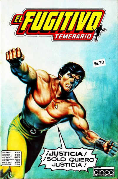 Cover for El Fugitivo Temerario (Editora Cinco, 1983 ? series) #70