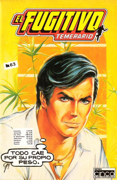 Cover for El Fugitivo Temerario (Editora Cinco, 1983 ? series) #63