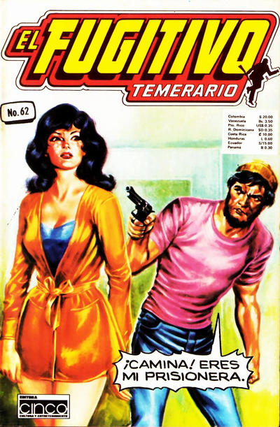 Cover for El Fugitivo Temerario (Editora Cinco, 1983 ? series) #62