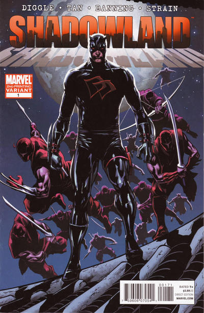 Cover for Shadowland (Marvel, 2010 series) #1 [Billy Tan Second Printing New Costume Variant Cover]