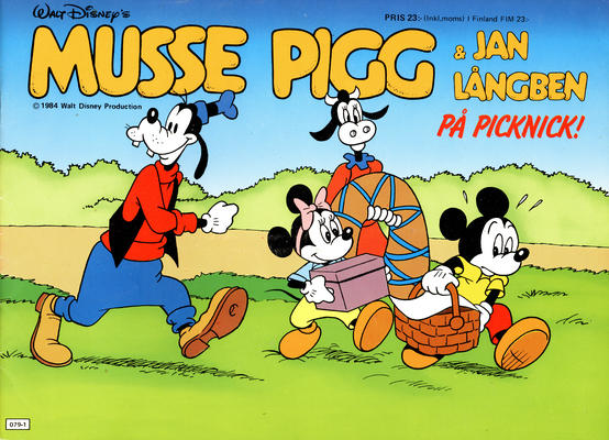 Cover for Musse Pigg & Jan Långben [julalbum] (Semic, 1972 series) #[1988] - På picknick