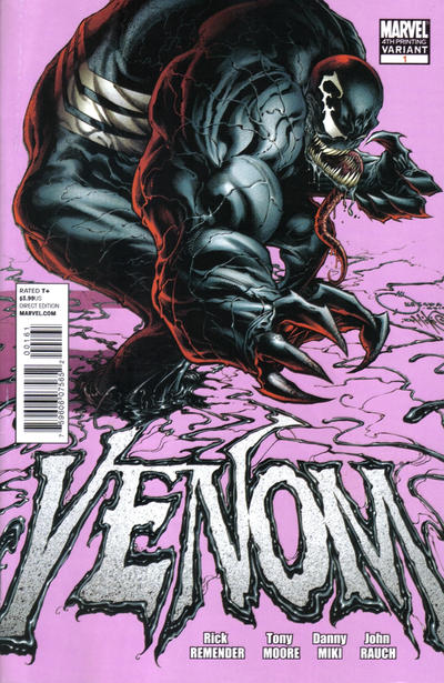 Cover for Venom (Marvel, 2011 series) #1 [4th Printing Variant]