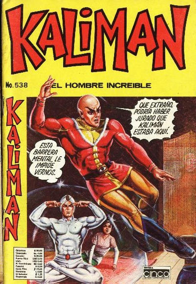 Cover for Kaliman (Editora Cinco, 1976 series) #538