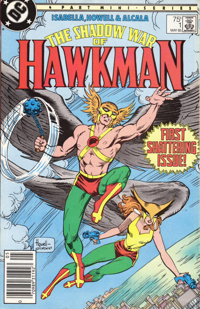 Cover for The Shadow War of Hawkman (DC, 1985 series) #1 [Newsstand]
