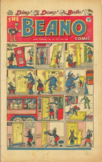 Cover for The Beano Comic (D.C. Thomson, 1938 series) #378