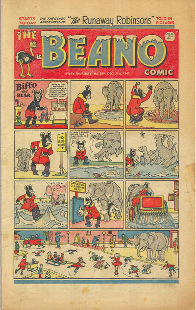 Cover for The Beano Comic (D.C. Thomson, 1938 series) #389