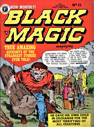 Cover for Black Magic Comics (Arnold Book Company, 1952 series) #15