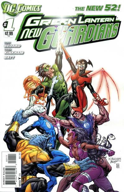 Cover for Green Lantern: New Guardians (DC, 2011 series) #1 [Direct Sales]