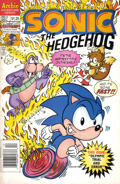 Cover for Sonic the Hedgehog (Archie, 1993 series) #5 [Newsstand]