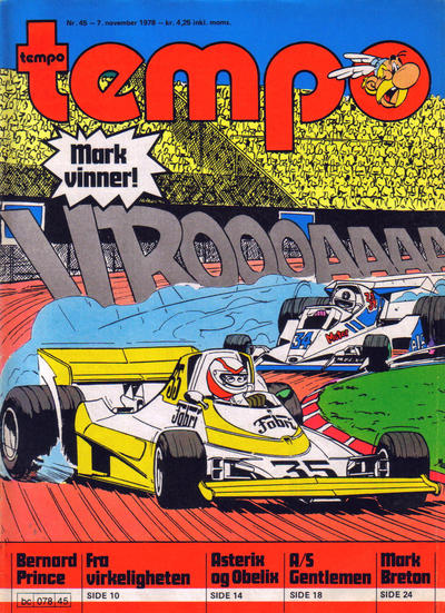 Cover for Tempo (Hjemmet / Egmont, 1966 series) #45/1978