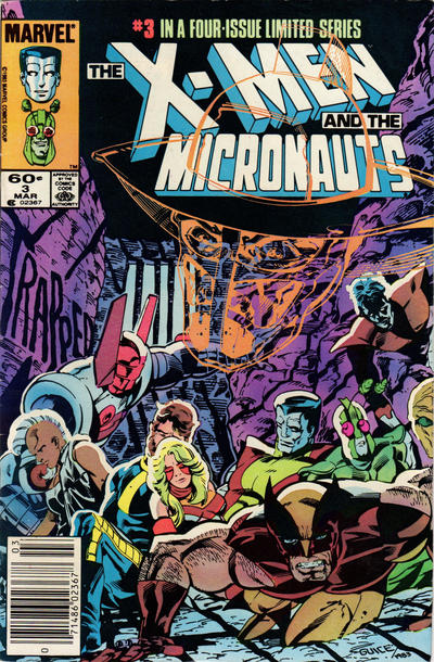 Cover for The X-Men and the Micronauts (Marvel, 1984 series) #3 [Newsstand]