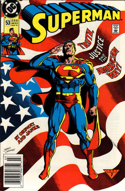 Cover for Superman (DC, 1987 series) #53 [Newsstand]