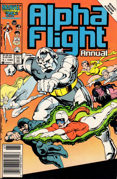 Cover for Alpha Flight Annual (Marvel, 1986 series) #1 [Newsstand]