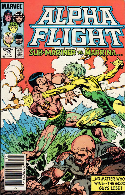 Cover for Alpha Flight (Marvel, 1983 series) #15 [Newsstand]