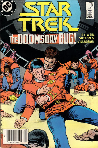 Cover for Star Trek (DC, 1984 series) #34 [Newsstand]