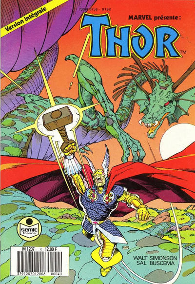 Cover for Thor (Semic S.A., 1989 series) #4