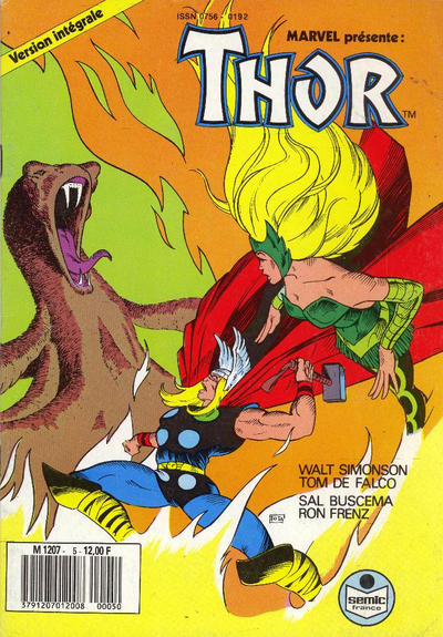 Cover for Thor (Semic S.A., 1989 series) #5