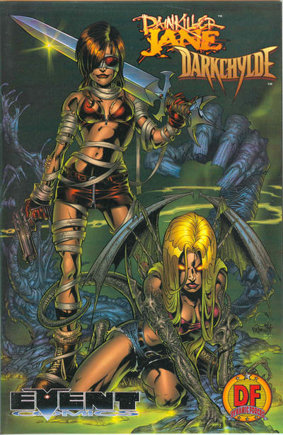 Cover for Painkiller Jane / Darkchylde (Event Comics, 1998 series) #1 [Dynamic Forces Exclusive Omnichrome Edition]