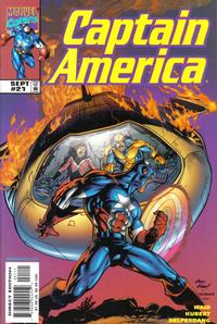 Cover for Captain America (Marvel, 1998 series) #21 [Direct Edition]