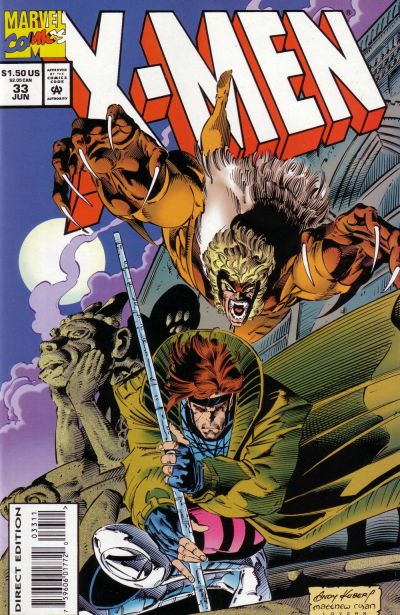 Cover for X-Men (Marvel, 1991 series) #33 [Direct Edition]