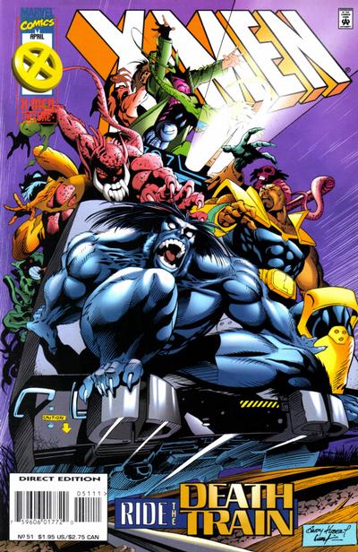Cover for X-Men (Marvel, 1991 series) #51 [Direct Edition]