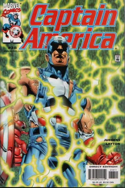 Cover for Captain America (Marvel, 1998 series) #38 [Direct Edition]
