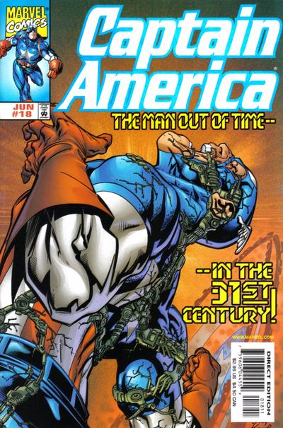 Cover for Captain America (Marvel, 1998 series) #18 [Direct Edition]
