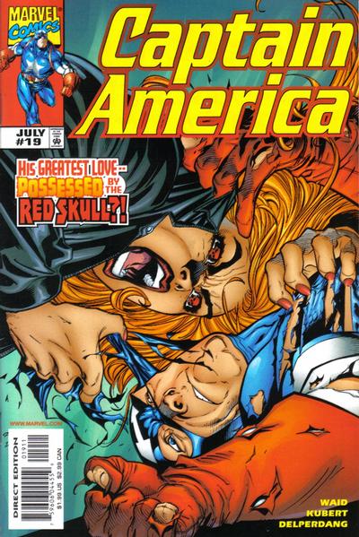 Cover for Captain America (Marvel, 1998 series) #19 [Direct Edition]