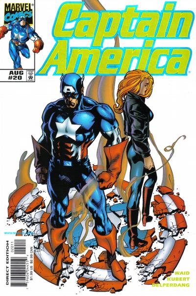 Cover for Captain America (Marvel, 1998 series) #20 [Newsstand]