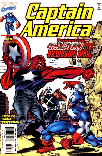 Cover for Captain America (Marvel, 1998 series) #24 [Direct Edition]