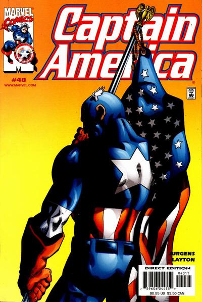Cover for Captain America (Marvel, 1998 series) #40 [Direct Edition]