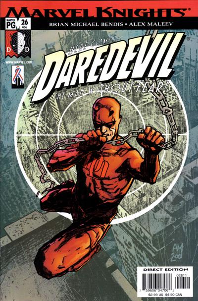 Cover for Daredevil (Marvel, 1998 series) #26 (406) [Direct Edition]