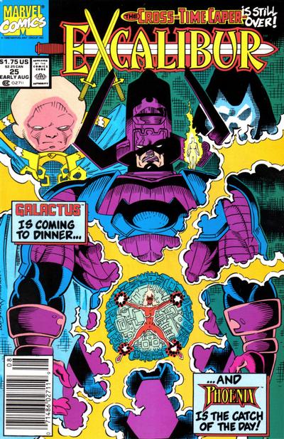 Cover for Excalibur (Marvel, 1988 series) #25 [Newsstand]