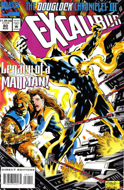 Cover for Excalibur (Marvel, 1988 series) #80 [Direct Edition]