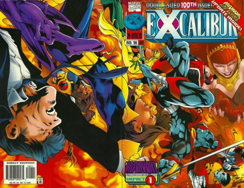 Cover for Excalibur (Marvel, 1988 series) #100 [Direct Edition]