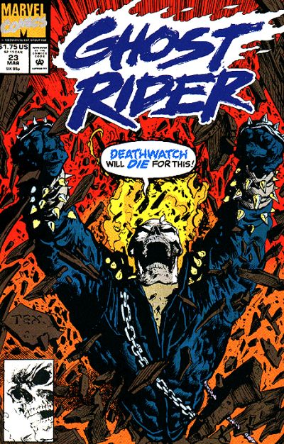 Cover for Ghost Rider (Marvel, 1990 series) #23 [Direct]