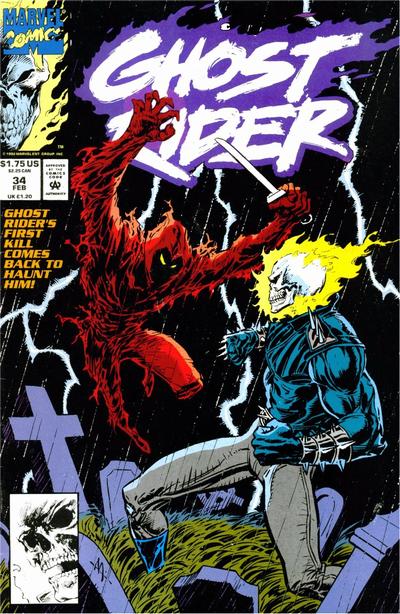 Cover for Ghost Rider (Marvel, 1990 series) #34 [Direct]