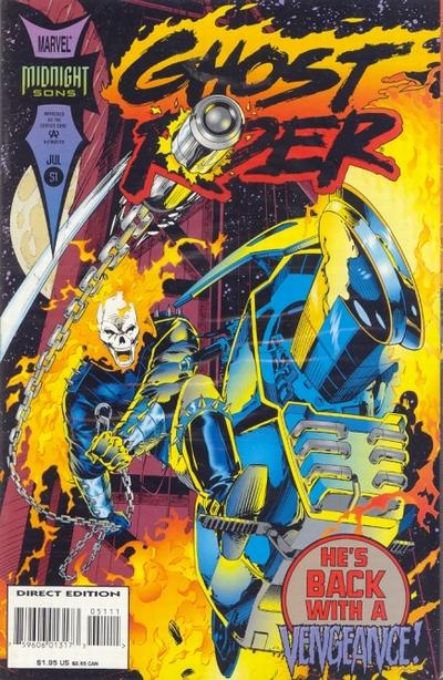 Cover for Ghost Rider (Marvel, 1990 series) #51 [Direct Edition]