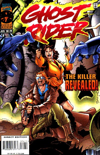 Cover for Ghost Rider (Marvel, 1990 series) #74 [Direct Edition]