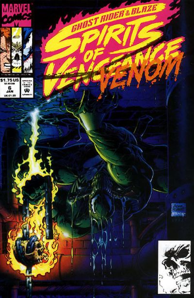 Cover for Ghost Rider / Blaze: Spirits of Vengeance (Marvel, 1992 series) #6 [Direct]