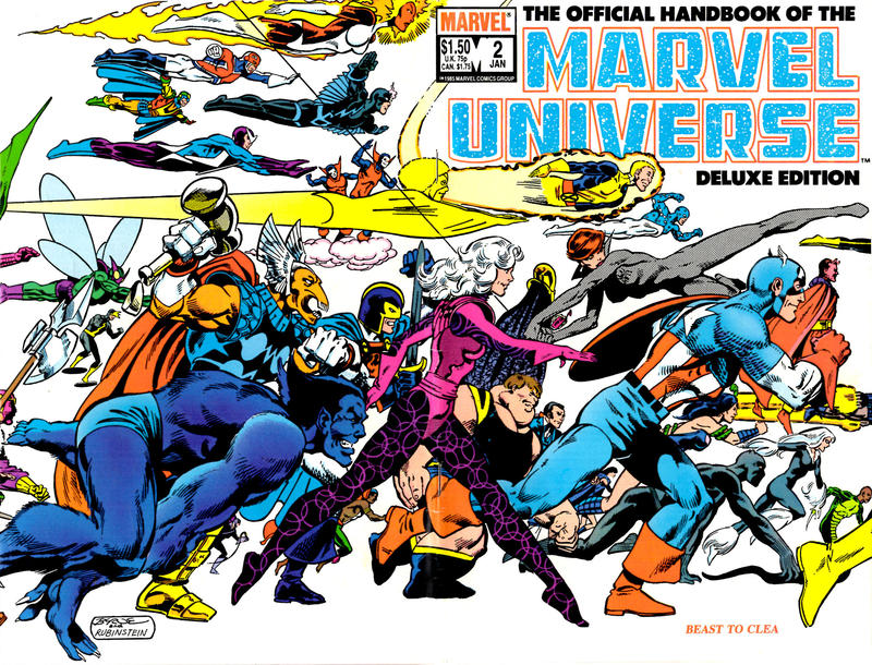 Cover for The Official Handbook of the Marvel Universe Deluxe Edition (Marvel, 1985 series) #2 [Direct]