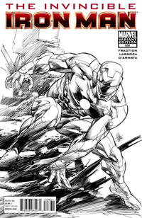 Cover for Invincible Iron Man (Marvel, 2008 series) #508 [Variant Edition - Black and White]